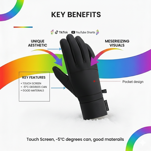 Windproof Water-Repellent Touchscreen Gloves